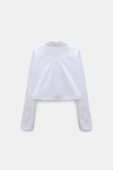 Dorothee Schumacher Stretch cotton poplin A-line shirt pure white