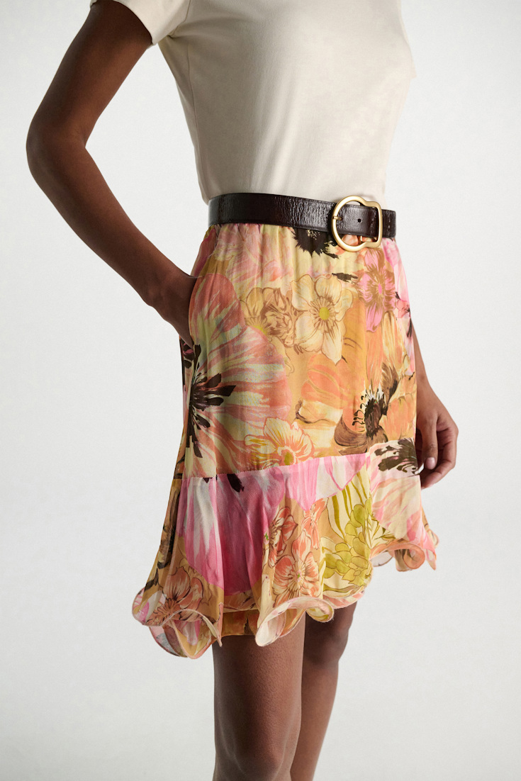 Dorothee Schumacher Rock im Signature Print aus Viskose-Georgette boho flower print