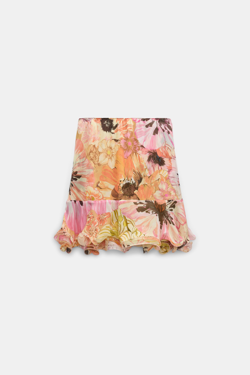 Dorothee Schumacher Women's Multi Colour Signature Print Viscose Georgette Skirt Large