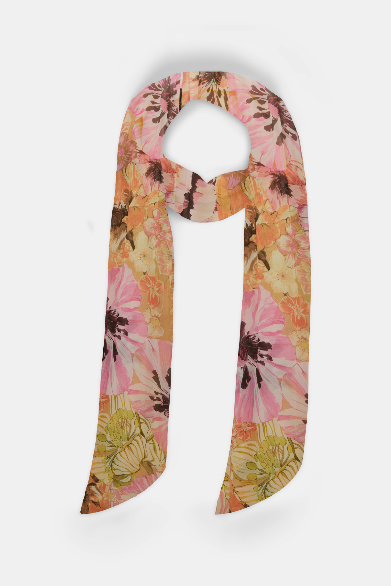 Dorothee Schumacher Signature print viscose georgette blouse and scarf set boho flower print