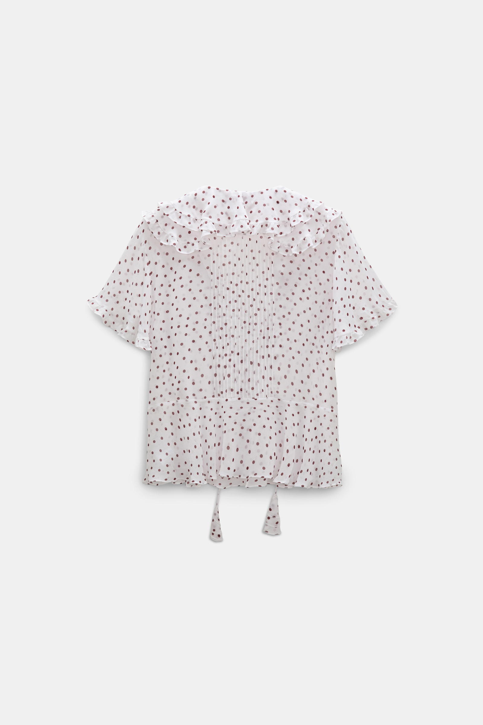 Dorothee Schumacher Polka dot blouse in crinkle viscose georgette small bordeaux dot