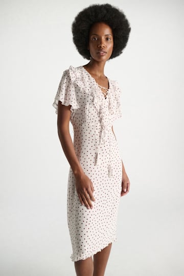 Dorothee Schumacher Body-hugging Kleid aus Viskose-Georgette small bordeaux dot