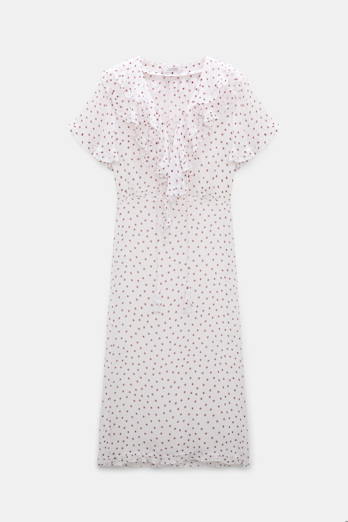 Dorothee Schumacher Body-hugging Kleid aus Viskose-Georgette small bordeaux dot