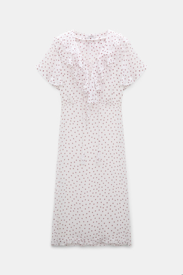 Dorothee Schumacher Body-hugging Kleid aus Viskose-Georgette small bordeaux dot