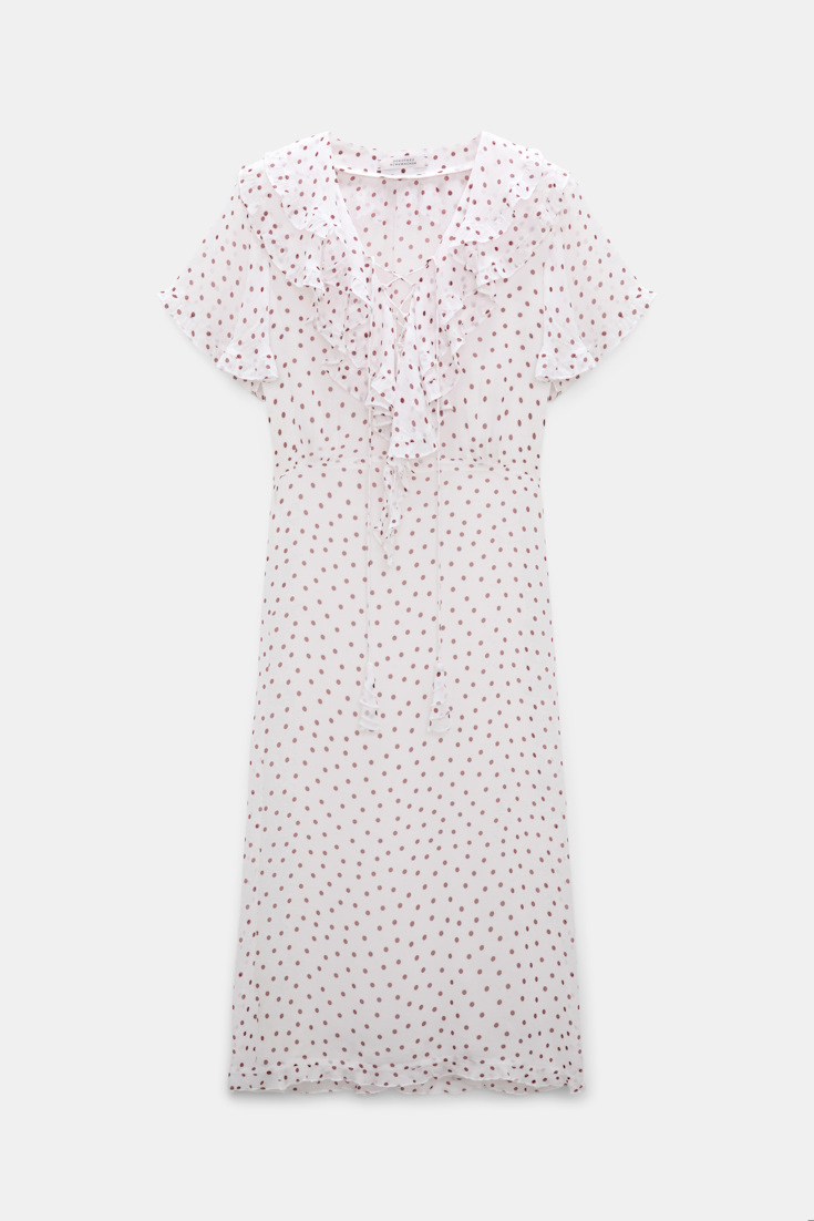 Dorothee Schumacher Body-hugging Kleid aus Viskose-Georgette small bordeaux dot