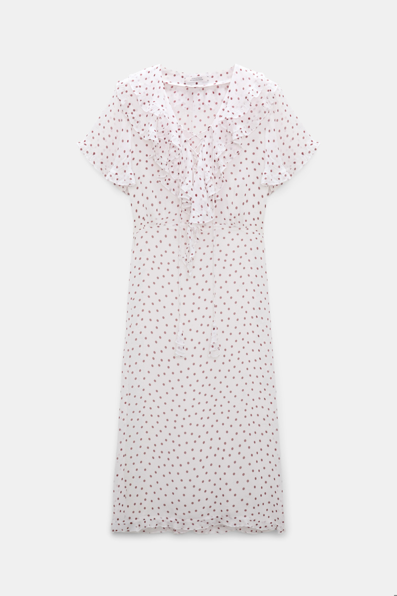 Dorothee Schumacher Women's Red Polka Dot Dress In Viscose Georgette Extra Small