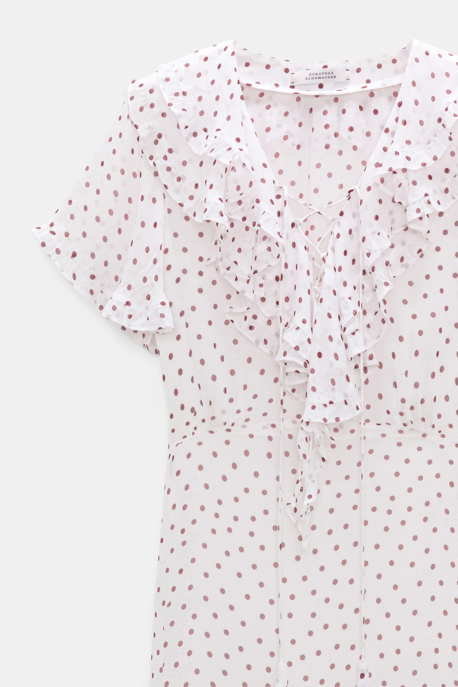 Dorothee Schumacher Body-hugging Kleid aus Viskose-Georgette small bordeaux dot