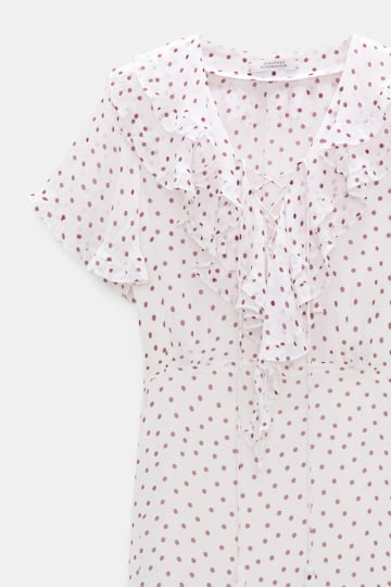 Dorothee Schumacher Body-hugging Kleid aus Viskose-Georgette small bordeaux dot