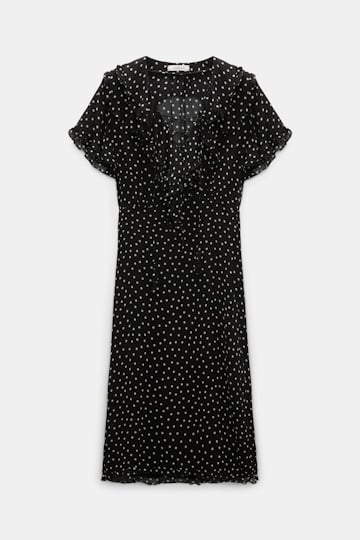 Dorothee Schumacher Body-hugging Kleid aus Viskose-Georgette white dot on blk