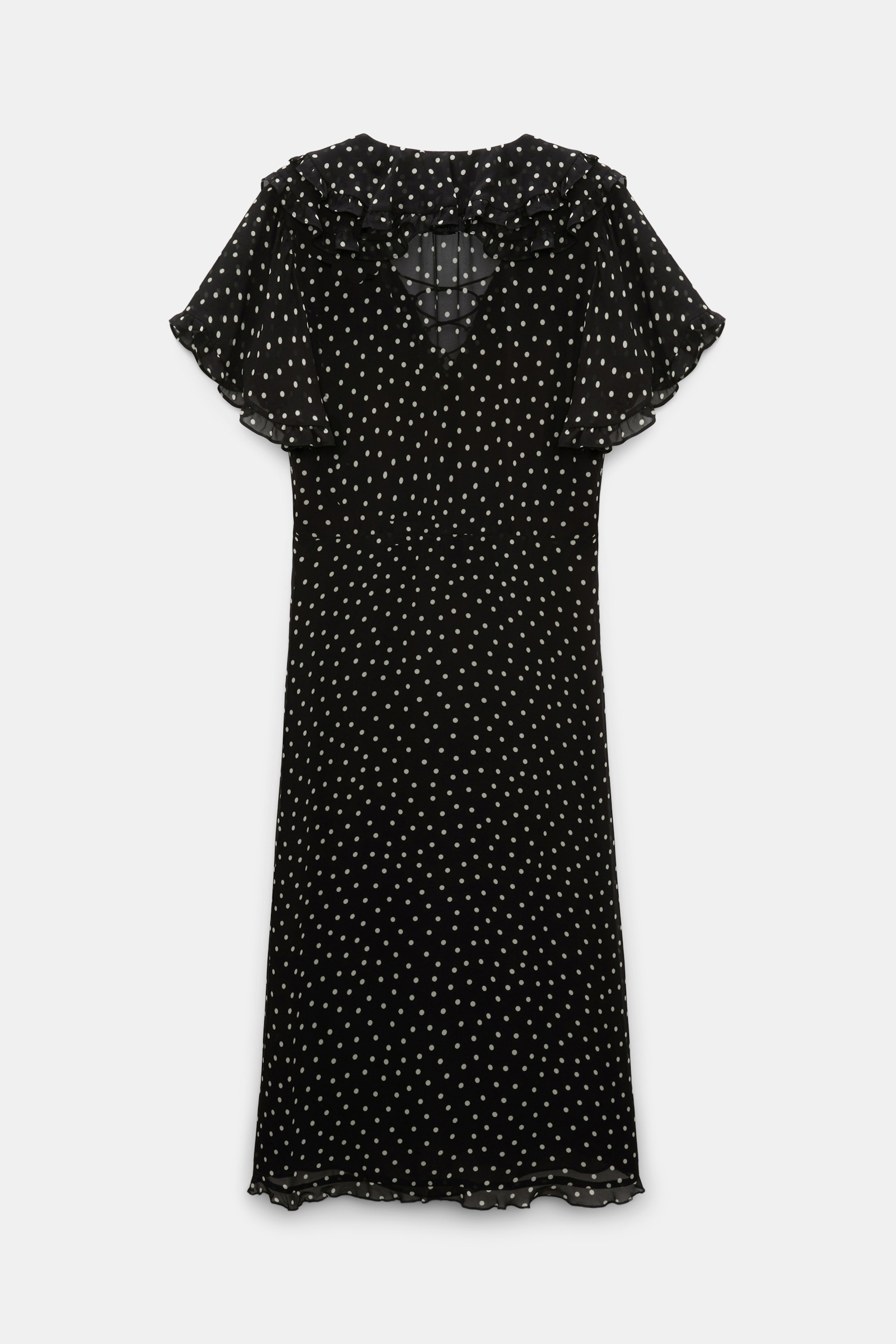 Dorothee Schumacher Body-hugging Kleid aus Viskose-Georgette white dot on blk