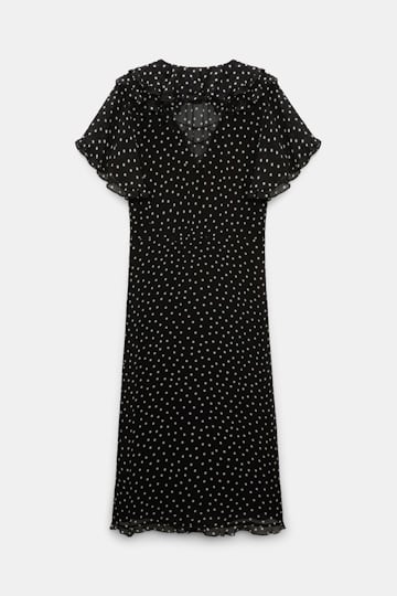 Dorothee Schumacher Body-hugging Kleid aus Viskose-Georgette white dot on blk