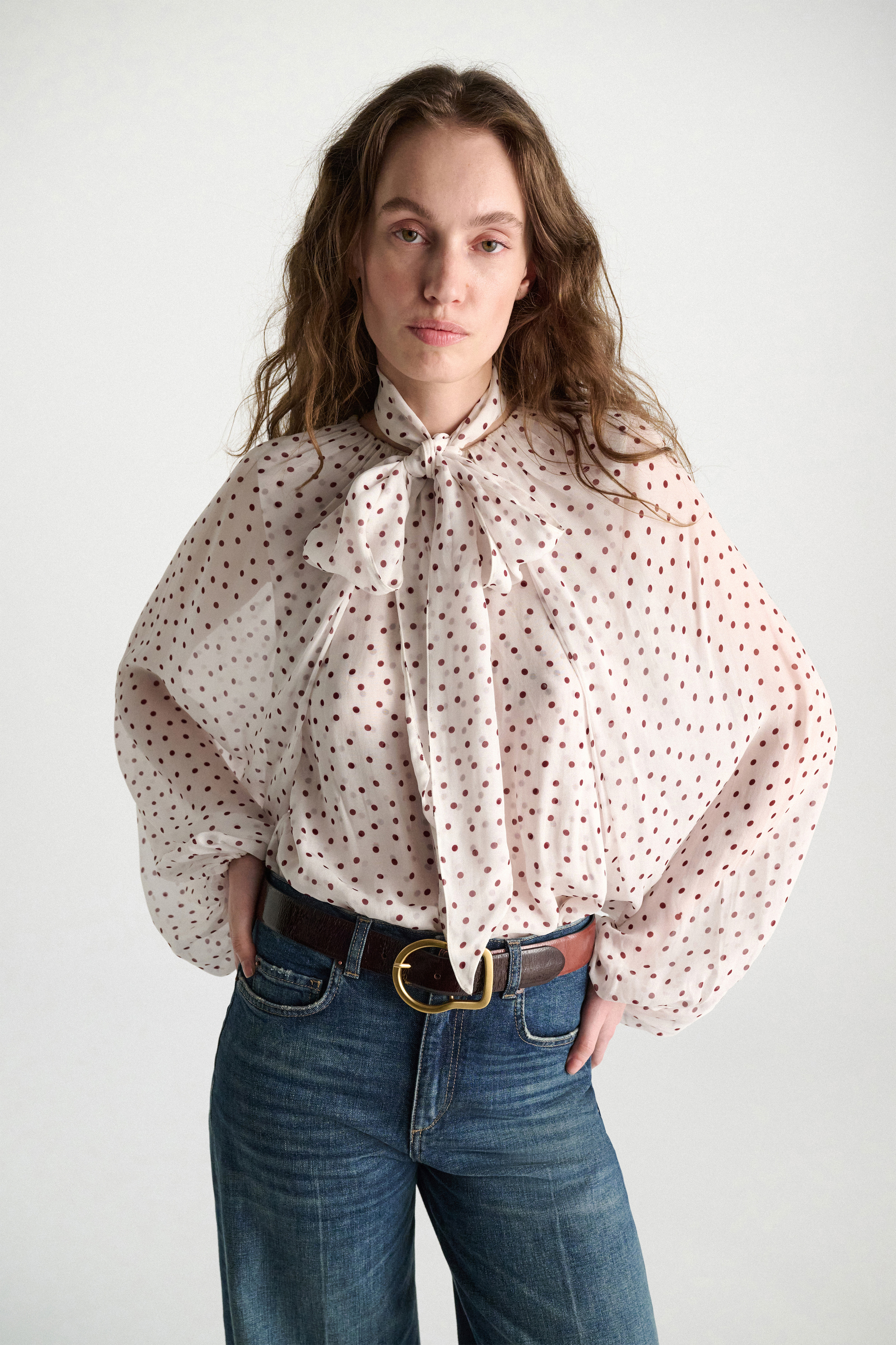 epa dot blouse WHT ドットブラウス DANCING DOTS blouse | Dorothee Schumacher
