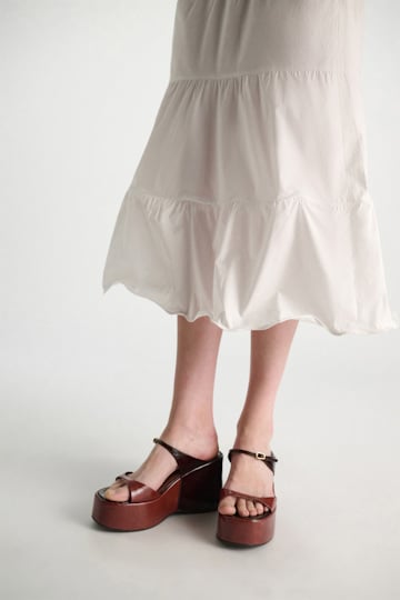 Dorothee Schumacher Wedge Sandalen bordeaux/rust/tan mix