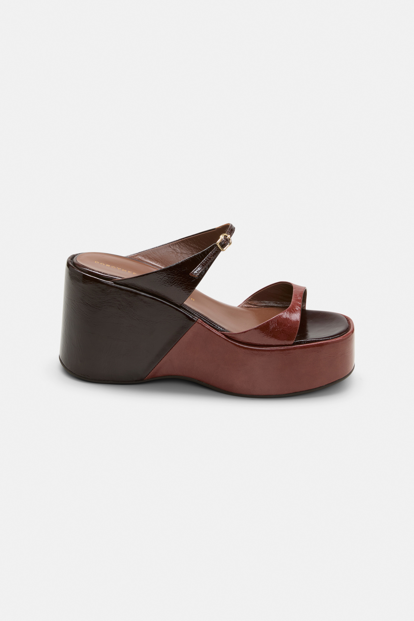 Dorothee Schumacher Wedge Sandalen bordeaux/rust/tan mix