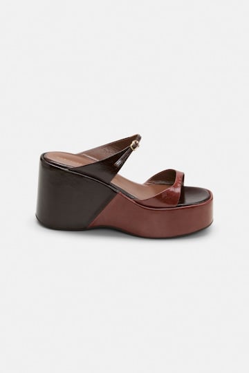 Dorothee Schumacher Wedge Sandalen bordeaux/rust/tan mix