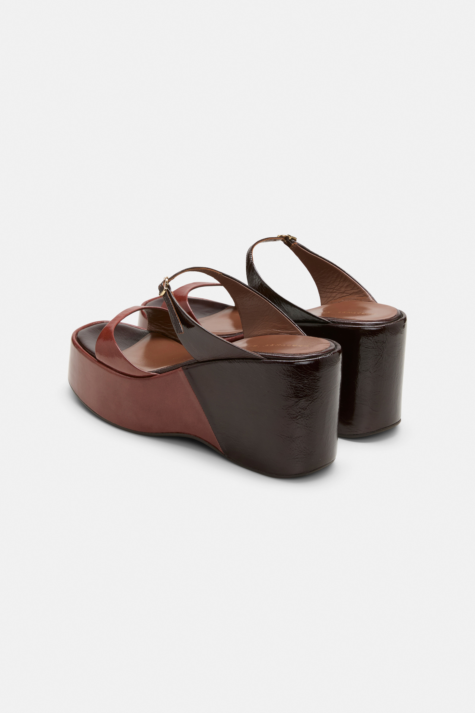 Dorothee Schumacher Wedge Sandalen bordeaux/rust/tan mix