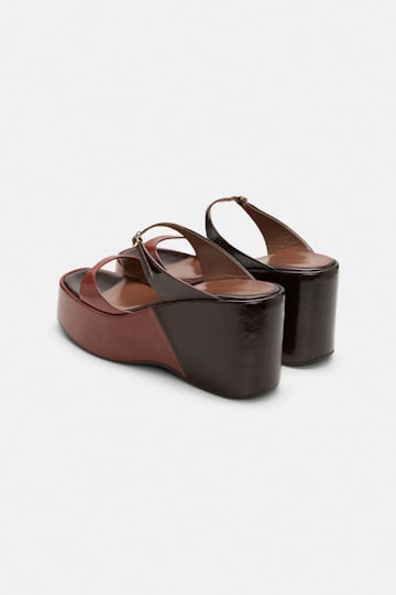 Dorothee Schumacher Wedge Sandalen bordeaux/rust/tan mix