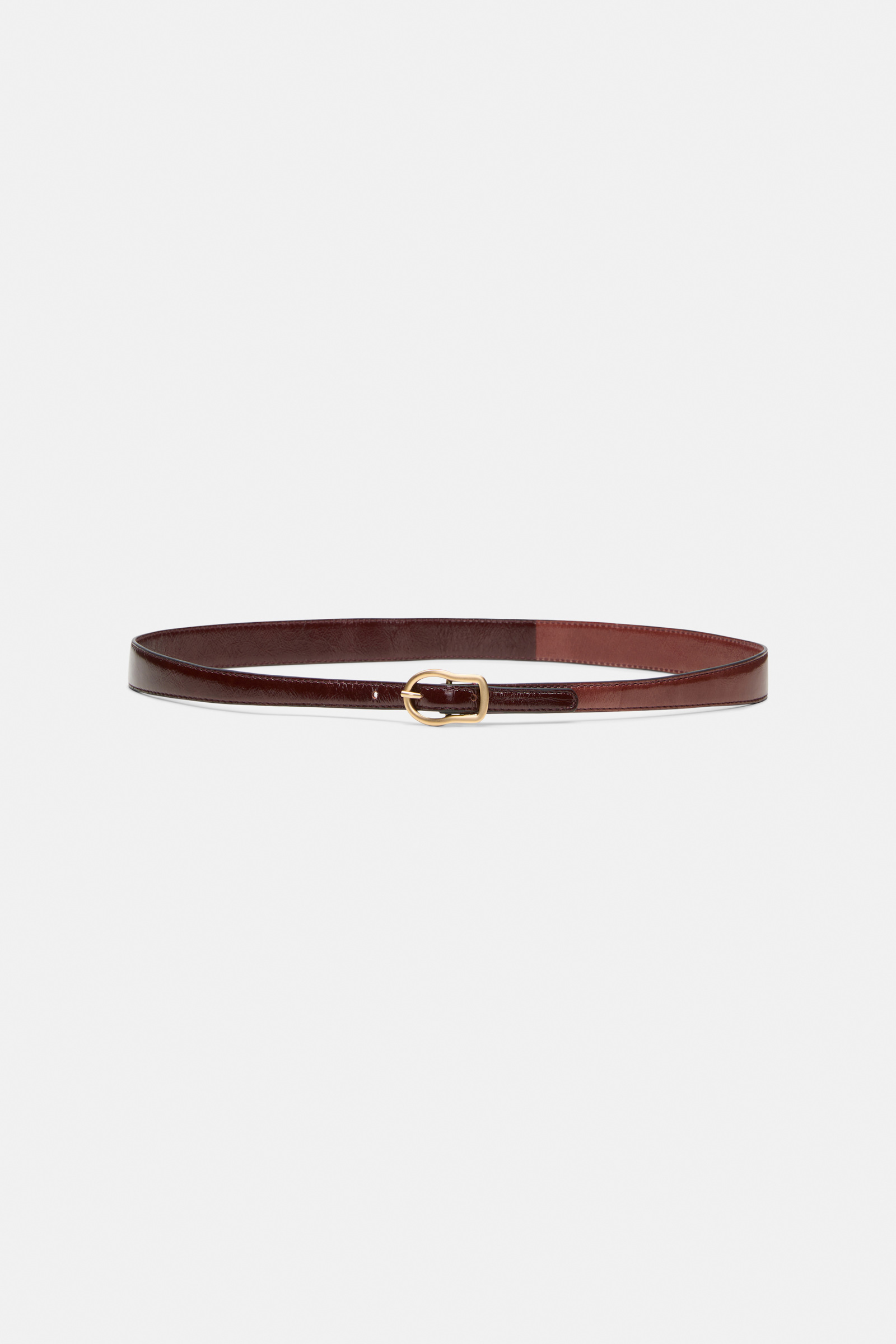 Dorothee Schumacher Thin contour belt bordeaux/rust/tan mix