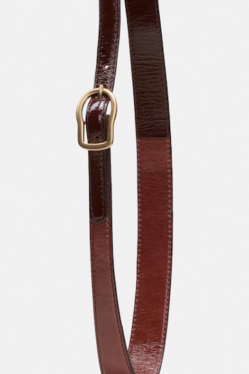 Dorothee Schumacher Schmaler Ledergürtel bordeaux/rust/tan mix