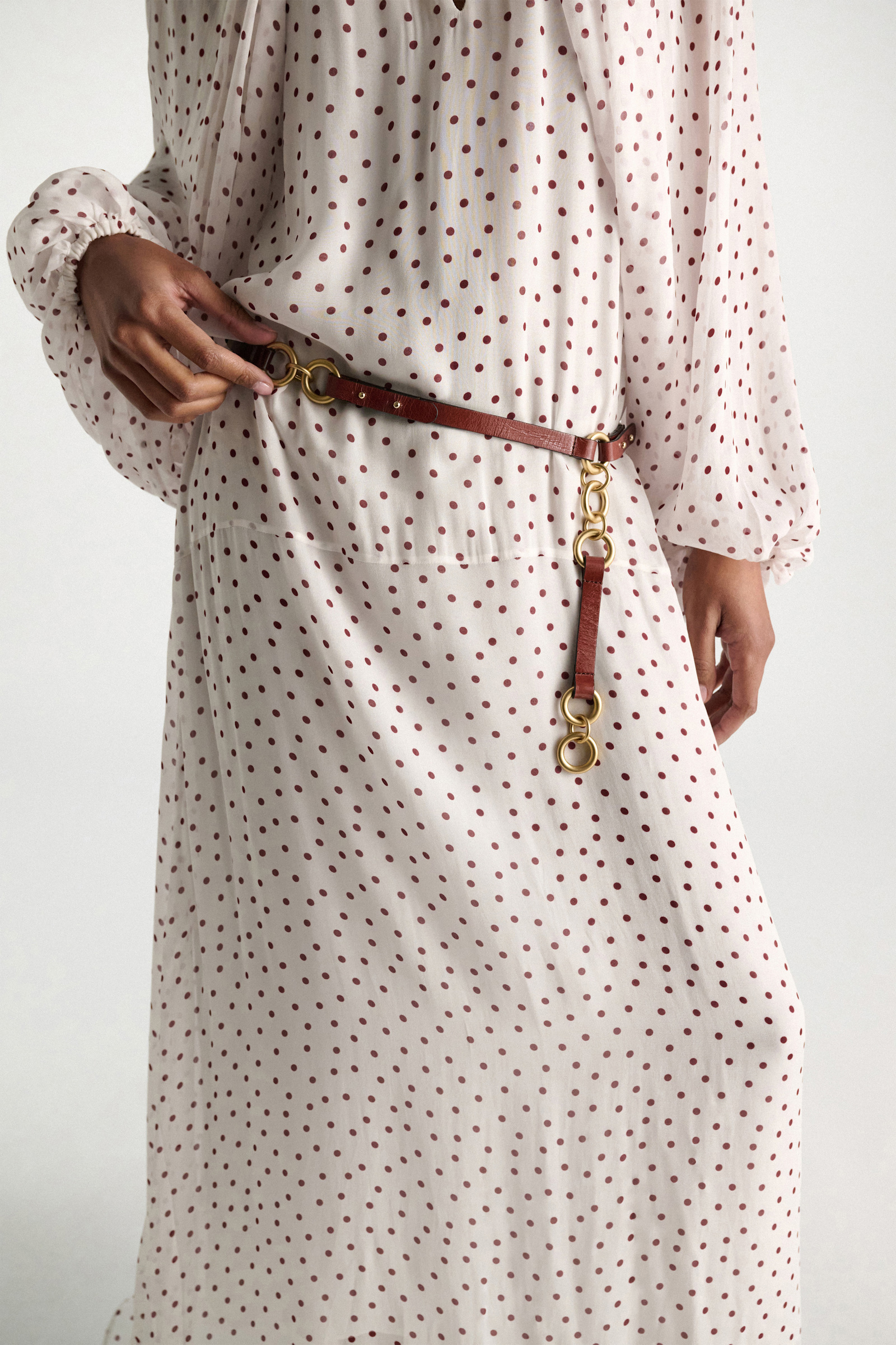 Dorothee Schumacher Chain-Detailed Gürtel bordeaux/rust/tan mix