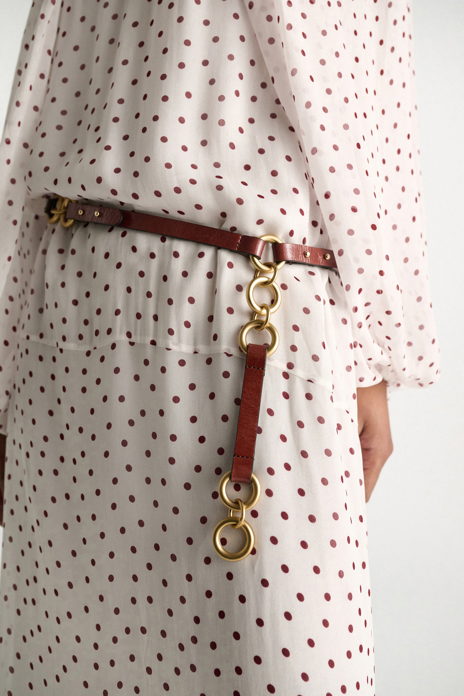 Dorothee Schumacher Chain-Detailed Gürtel bordeaux/rust/tan mix