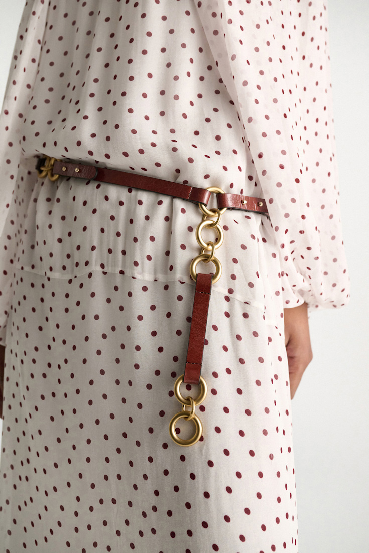 Dorothee Schumacher Chain-Detailed Gürtel bordeaux/rust/tan mix