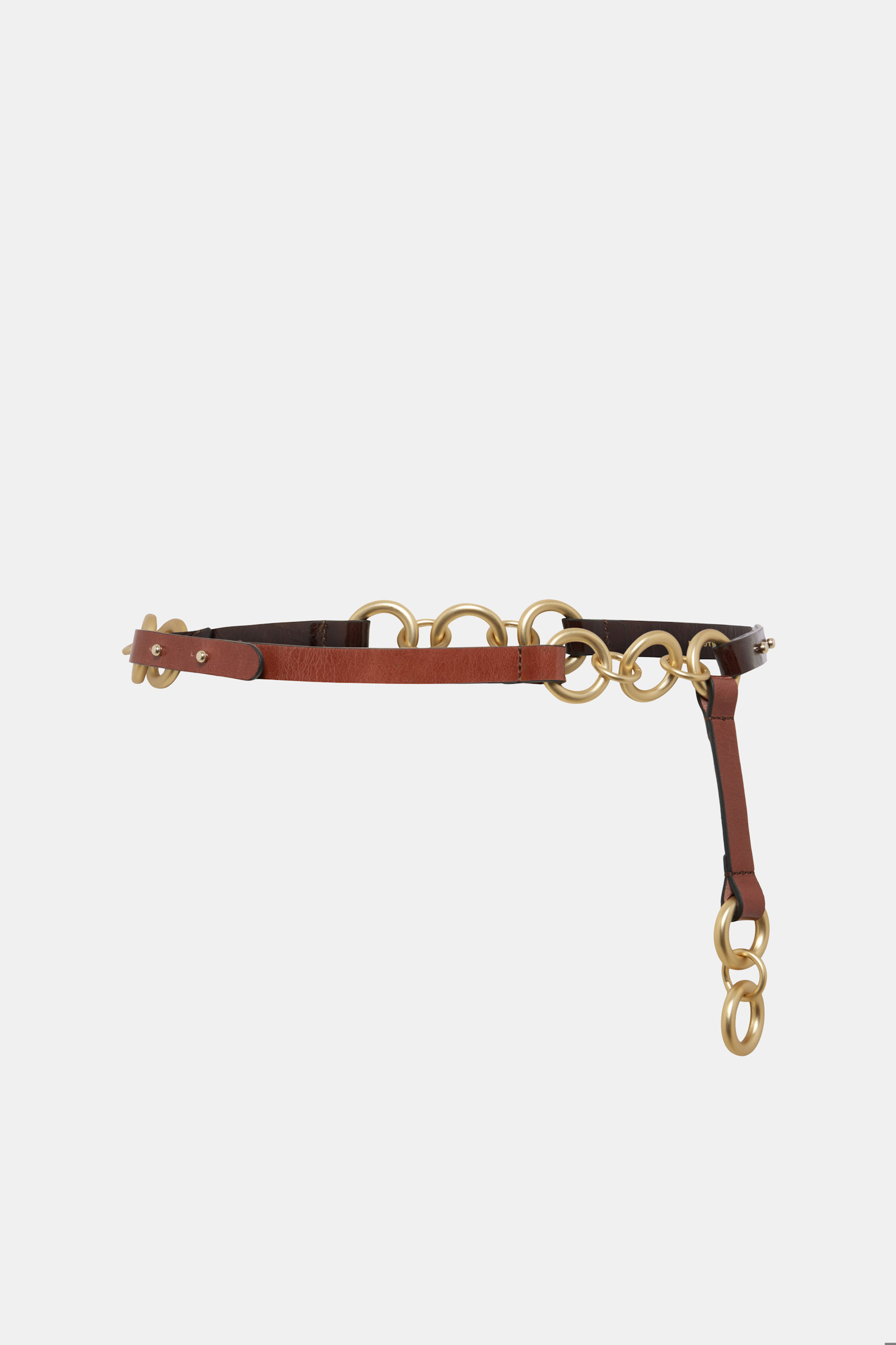 Dorothee Schumacher Chain-Detailed Gürtel bordeaux/rust/tan mix