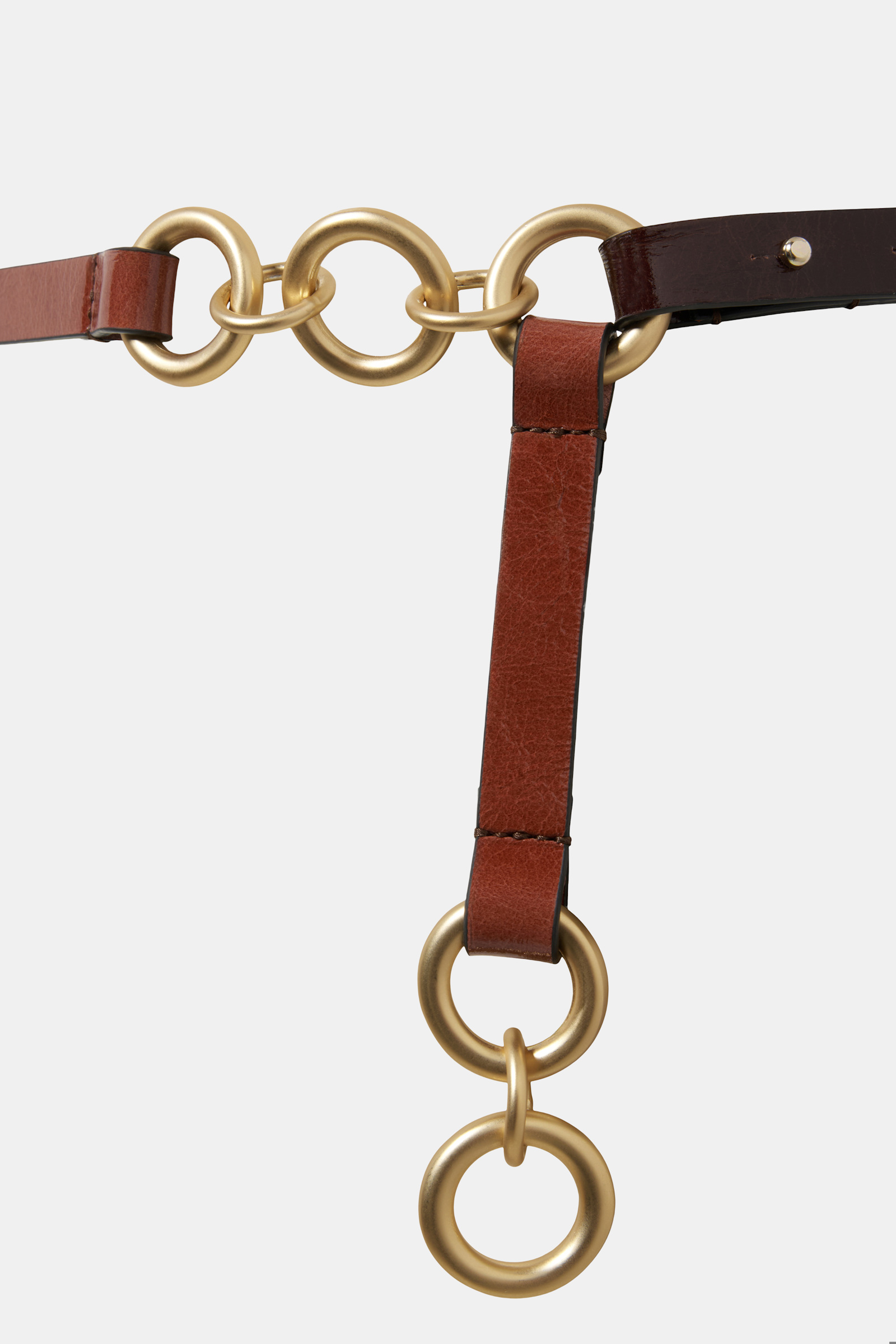 Dorothee Schumacher Chain-Detailed Gürtel bordeaux/rust/tan mix