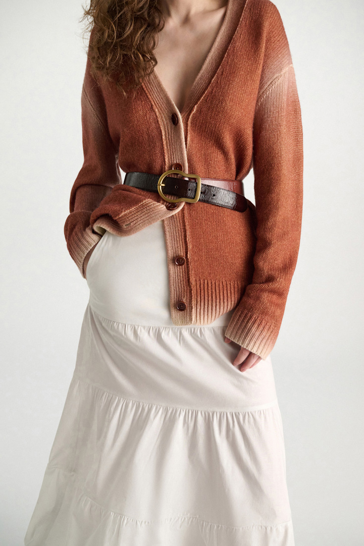 Dorothee Schumacher Patchwork belt bordeaux/rust/tan mix