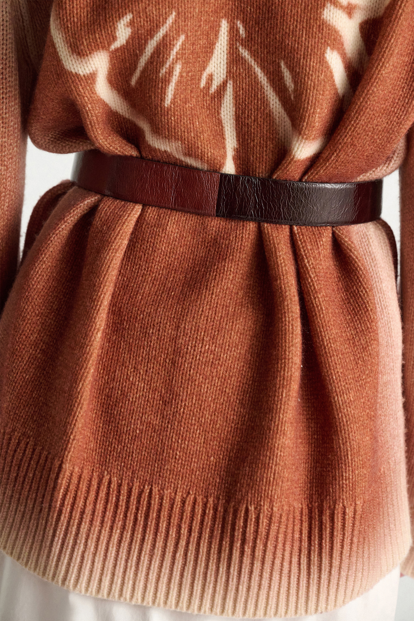 Dorothee Schumacher Patchwork belt bordeaux/rust/tan mix