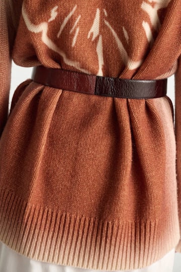 Dorothee Schumacher Patchwork Ledergürtel bordeaux/rust/tan mix