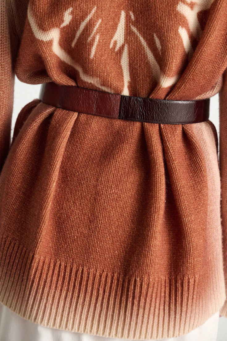 Dorothee Schumacher Patchwork belt bordeaux/rust/tan mix
