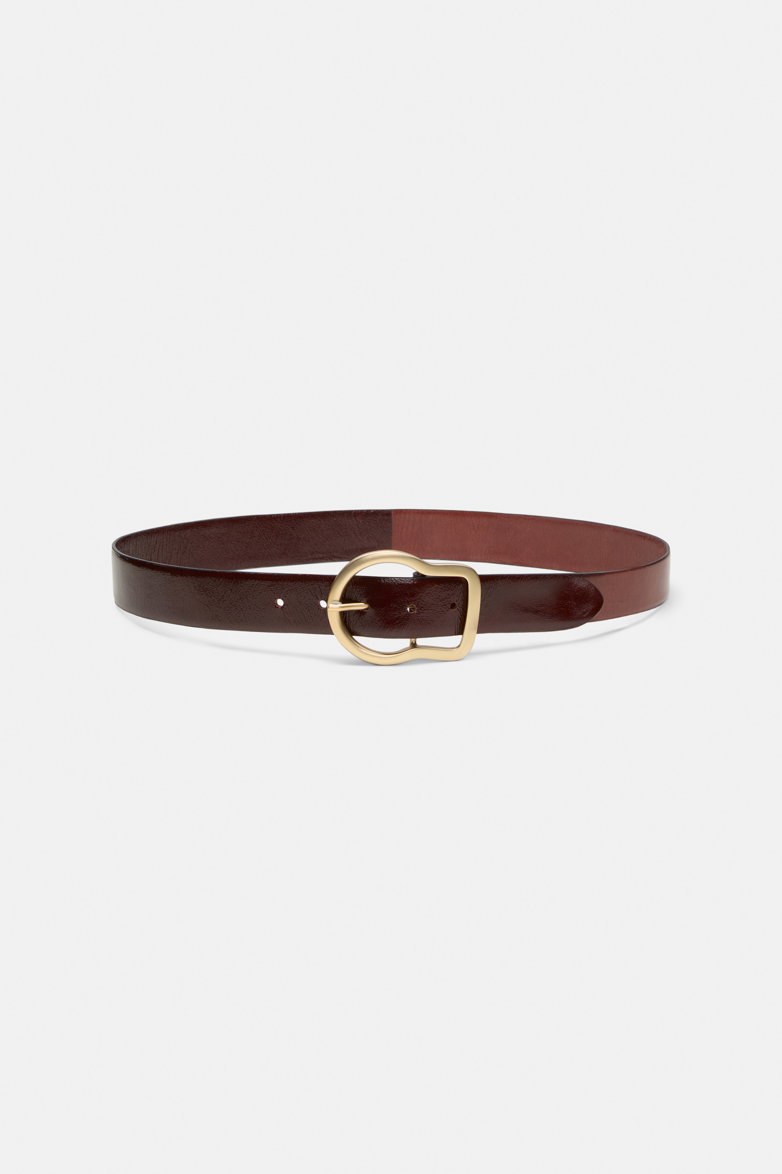 Dorothee Schumacher Patchwork belt bordeaux/rust/tan mix