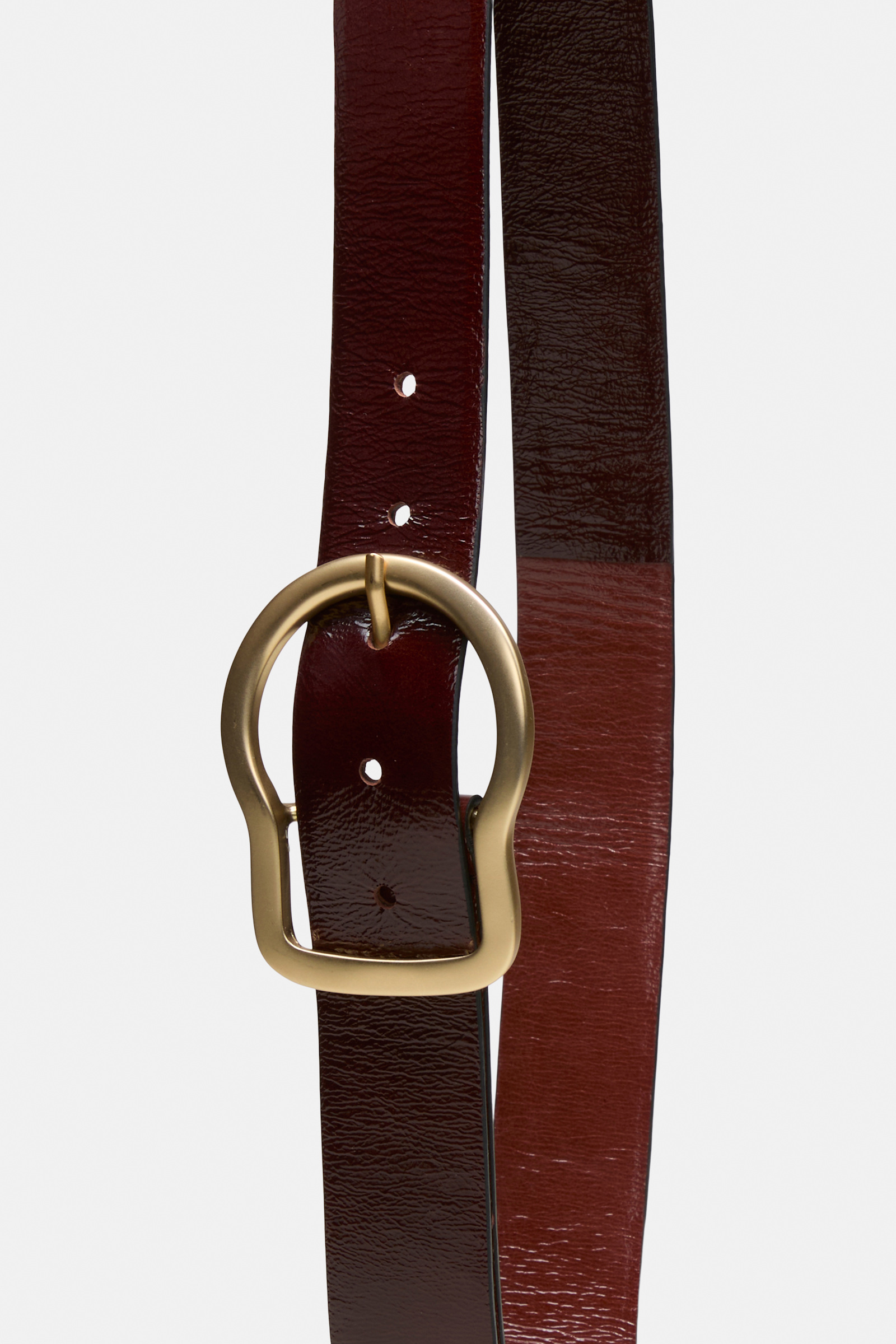 Dorothee Schumacher Patchwork belt bordeaux/rust/tan mix