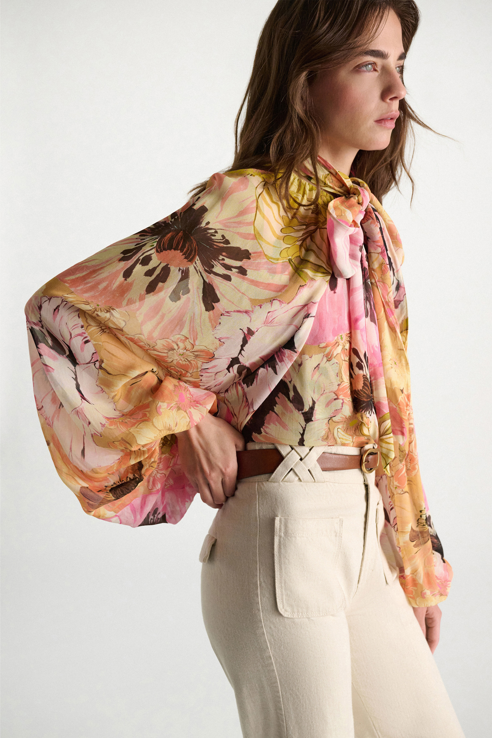 Dorothee Schumacher Wide to thin contour belt cognac