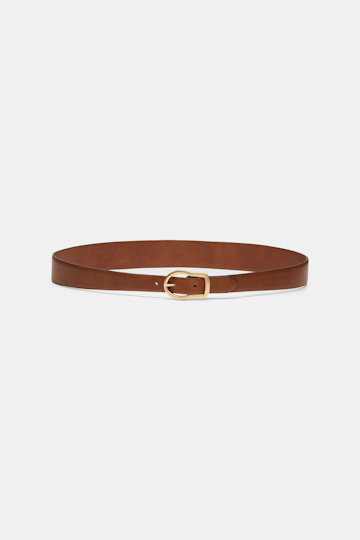 Dorothee Schumacher Wide to thin contour belt cognac