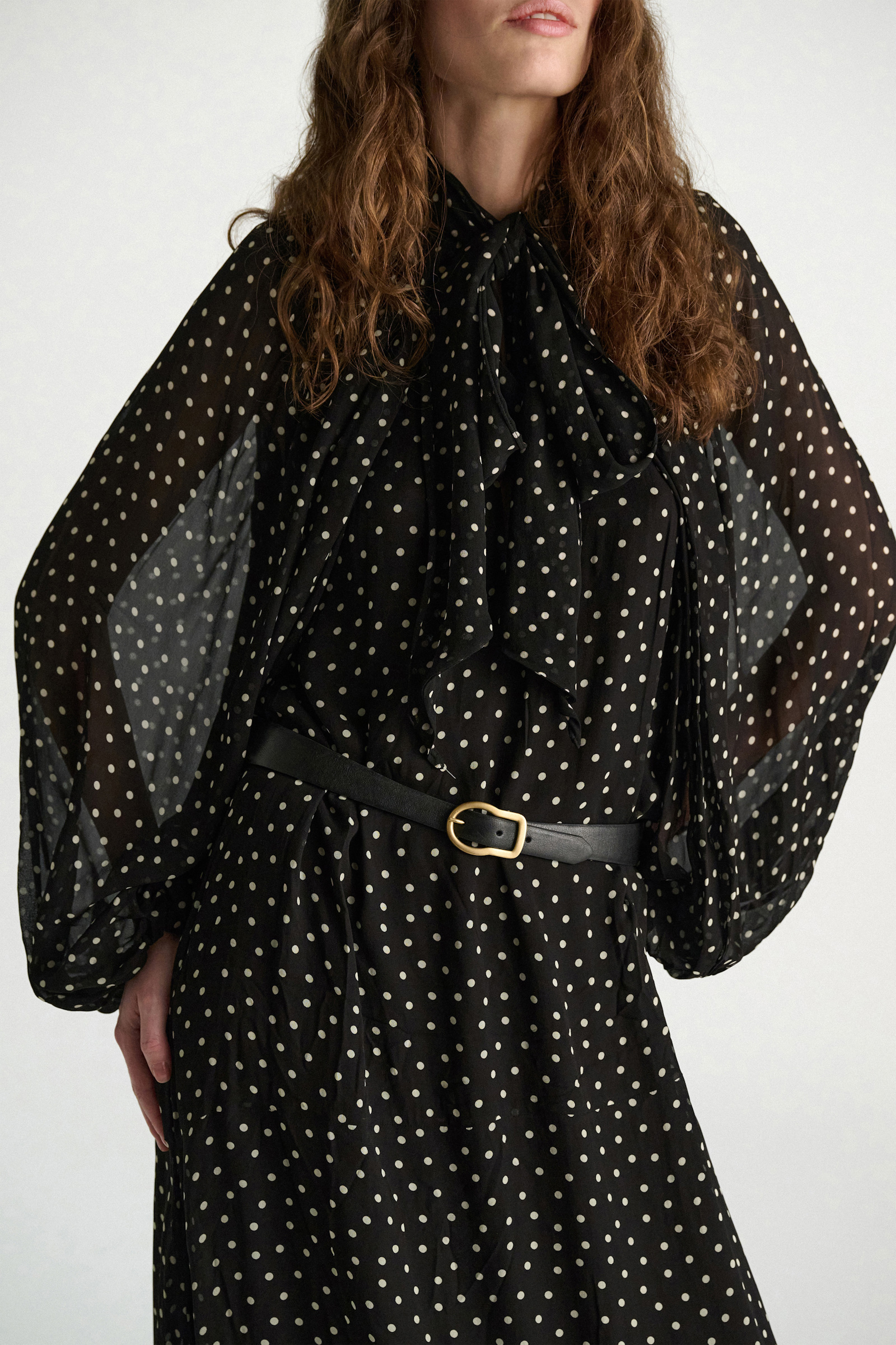 Dorothee Schumacher Wide to thin contour belt pure black