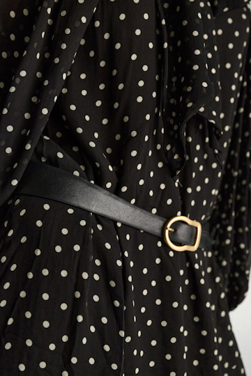 Dorothee Schumacher Konturierter Ledergürtel pure black