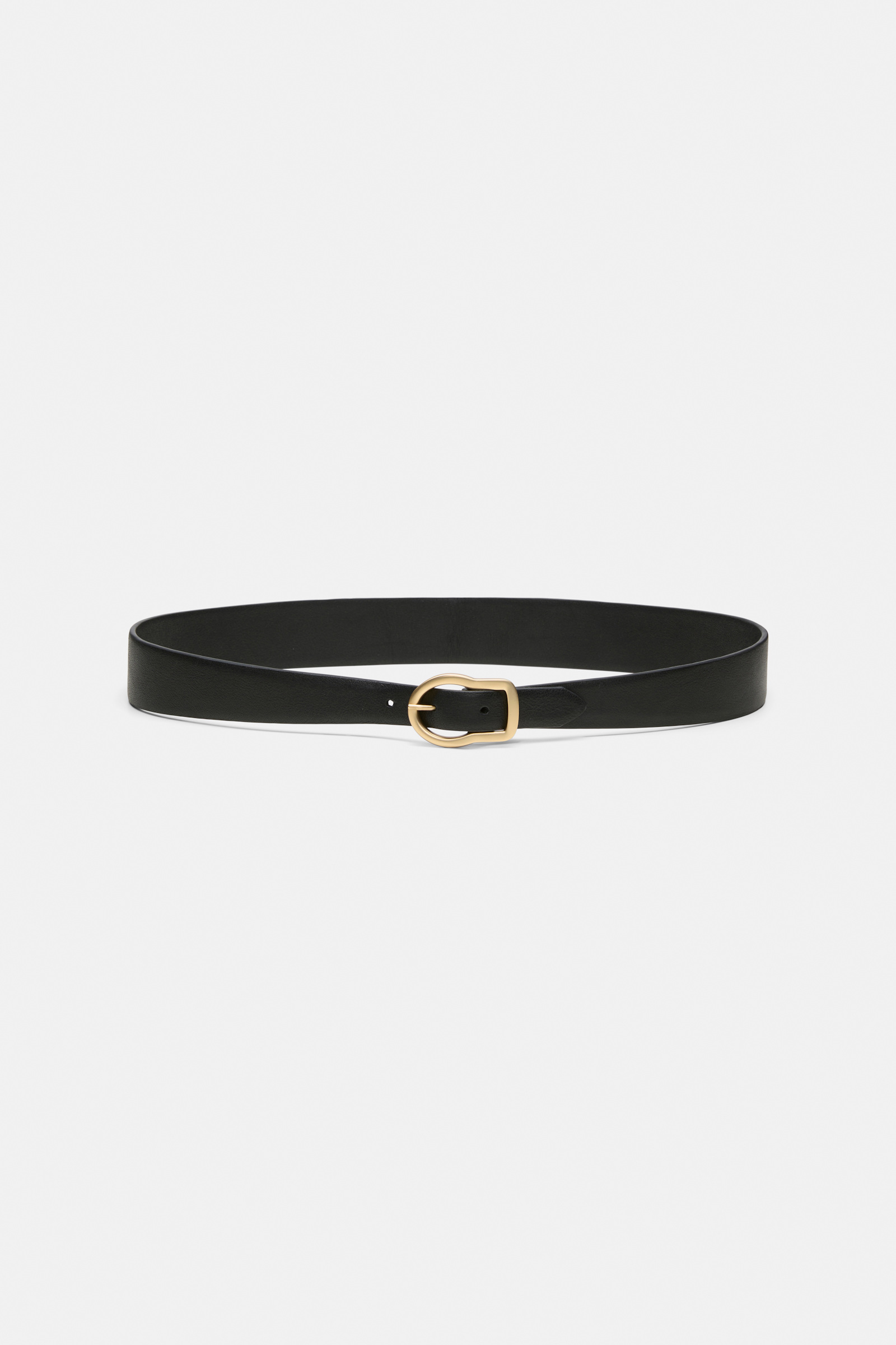 Dorothee Schumacher Wide to thin contour belt pure black