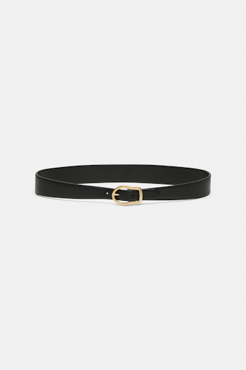 Dorothee Schumacher Wide to thin contour belt pure black