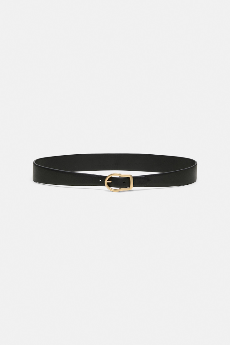 Dorothee Schumacher Wide to thin contour belt pure black