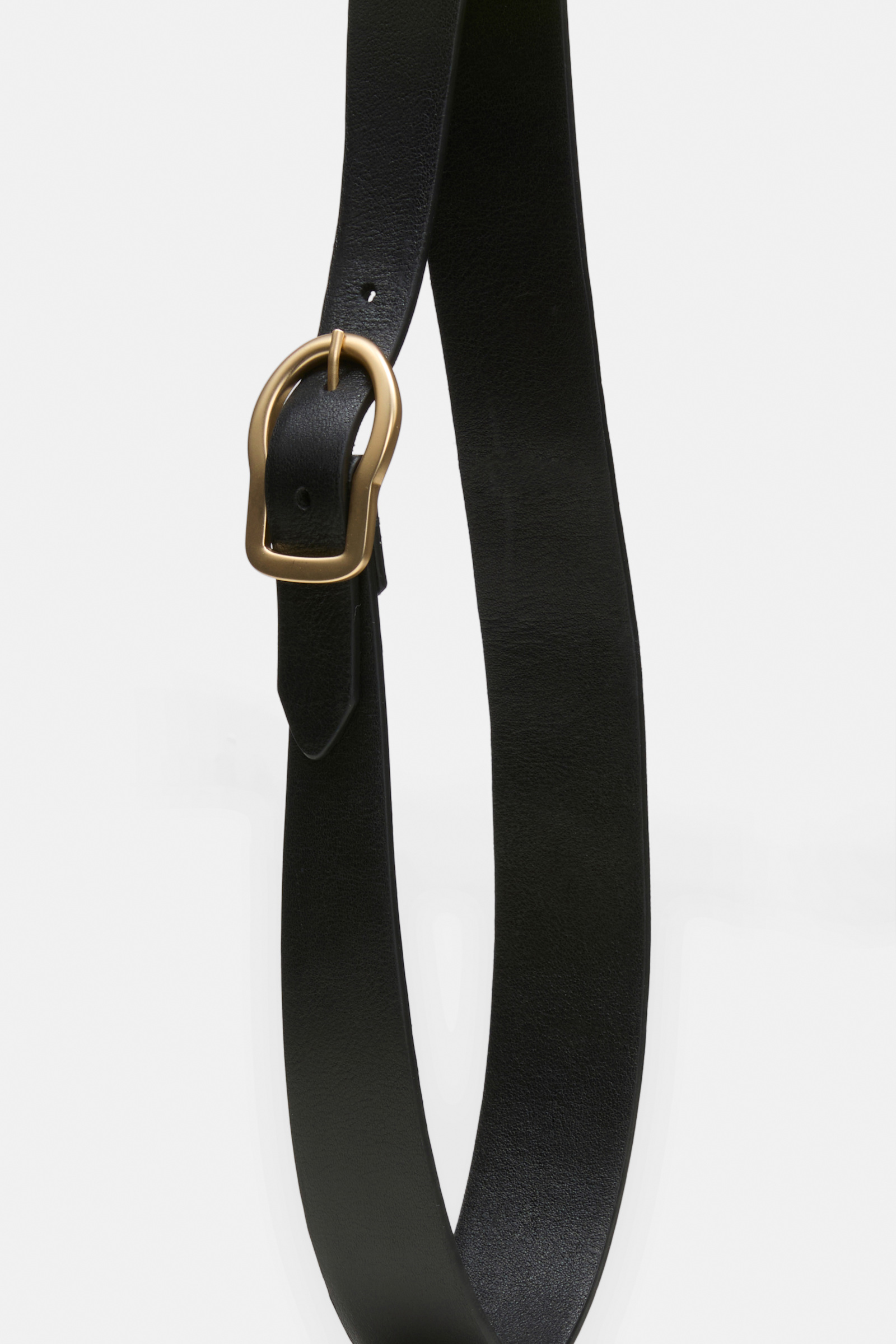Dorothee Schumacher Wide to thin contour belt pure black