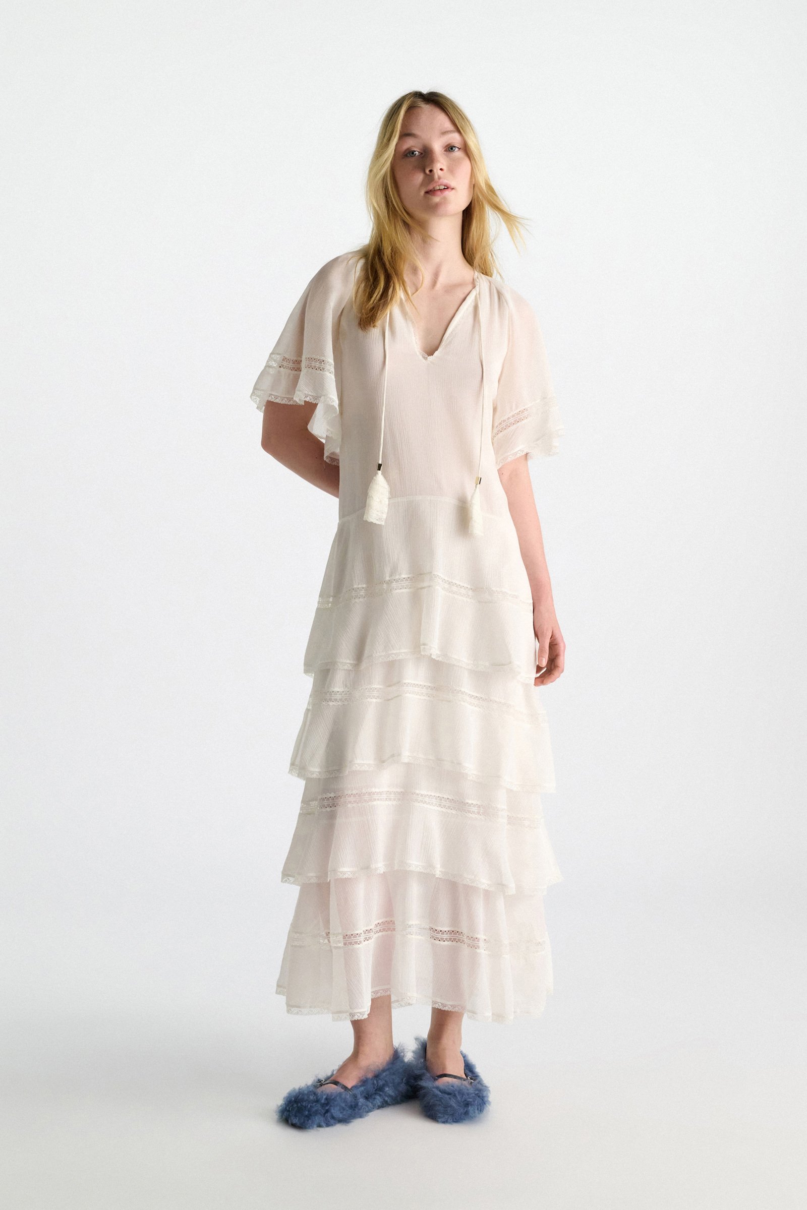Dorothee Schumacher Curly sheepskin Mary-Janes cornflower