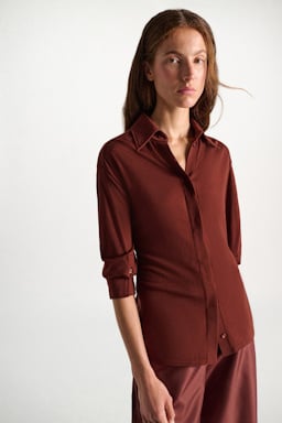 Dorothee Schumacher Hemd aus extrafeinem Merino cinnamon
