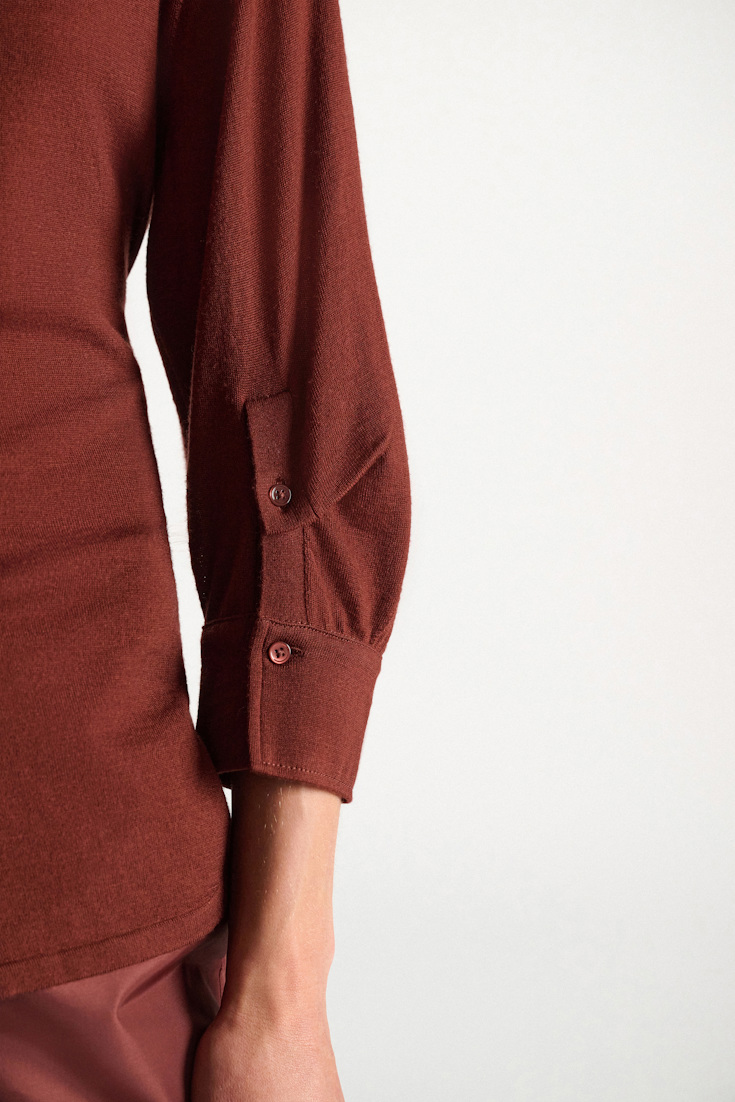Dorothee Schumacher Extra fine Merino shirt cinnamon