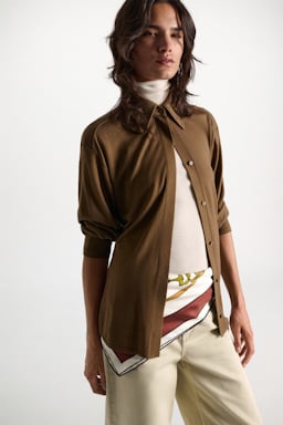 Dorothee Schumacher Extra fine Merino shirt porcini