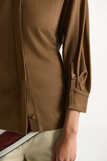 Dorothee Schumacher Extra fine Merino shirt porcini