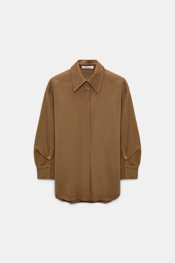 Dorothee Schumacher Extra fine Merino shirt porcini