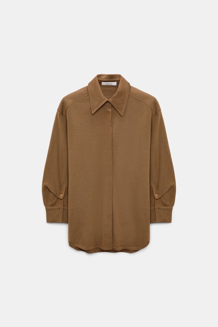Dorothee Schumacher Extra fine Merino shirt porcini