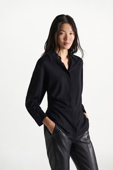 Dorothee Schumacher Extra fine Merino shirt midnight navy